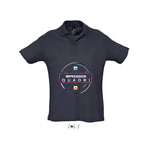 Finitions : Impression numérique quadri sur polo homme Sol's modèle Summer 2. 
Couleurs aux choix (voir fiche couleur) panachage couleur possible. Avantages : L'impression numérique haute définition avec blanc de soutien permet un rendu de couleur e... 